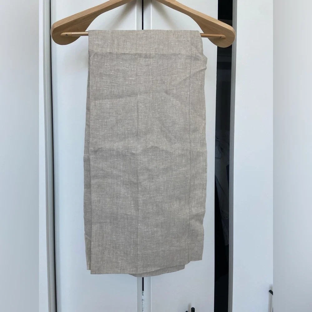 J. Crew - Wide-leg essential pant in linen - Flax Size 6 BW528 - NWT unopened - Picture 4 of 11